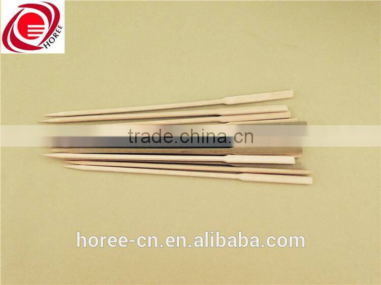 Chinese high quality bamboo paddle skewer with green husk