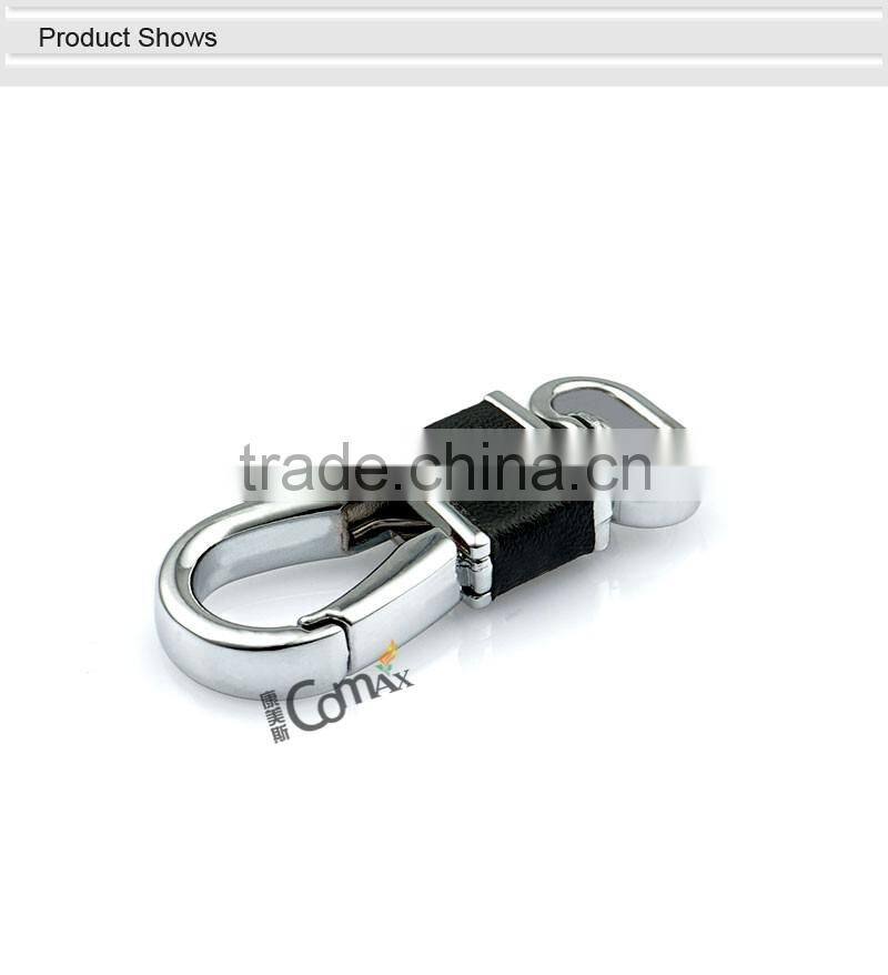 Silver 19mm tail leather coated metal clasp for purse and bracelet