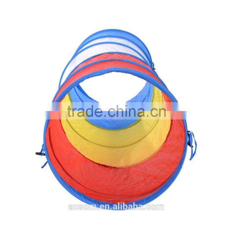 PawHut Red/Blue/Yellow Exercise Cat Tunnel