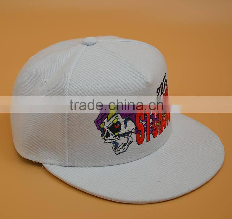 3D embroidery flat binn cap,custom snapback hat