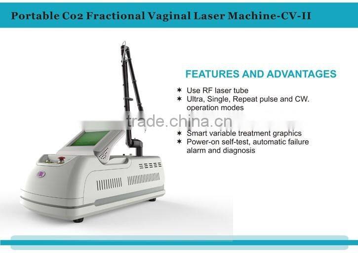 Protable Scanner Fractional 10W RF tube Co2 laser vaginal tightening beauty Equipment/Scanning Fractional CO2 laser machine