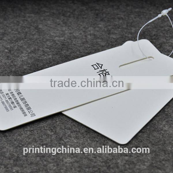 New China design glossy hang tags with CE certificate