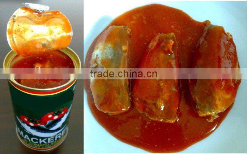High Quality Canned Mackerel fish in brine and in tomato sauce