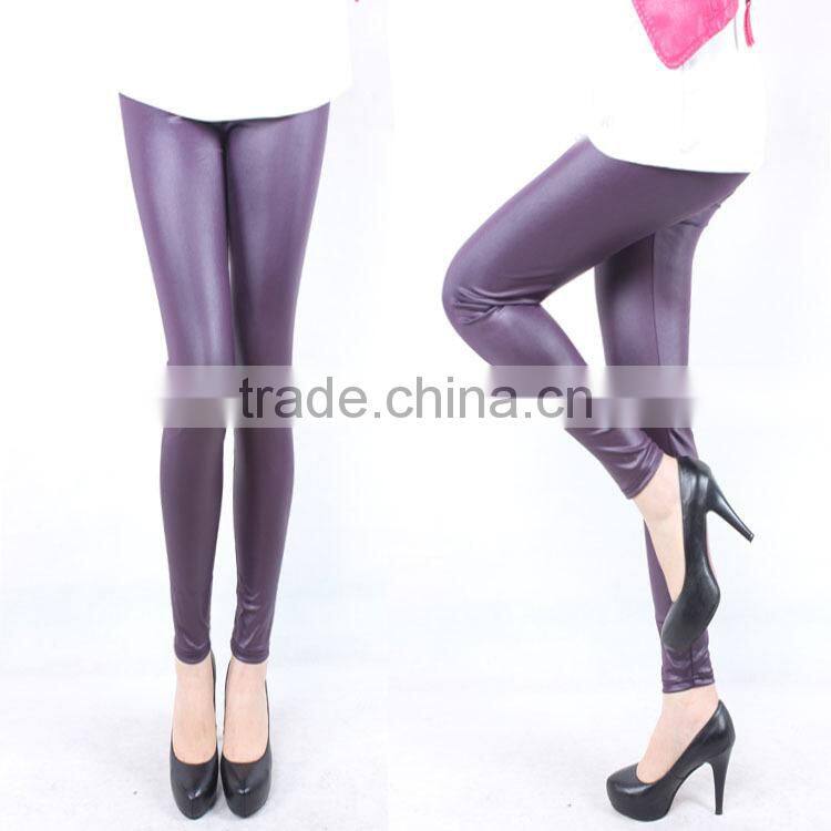 2014 Hot Girls Sexy Black Faux Leather Big Leggings Large Ladies Stretch Pants XXXL