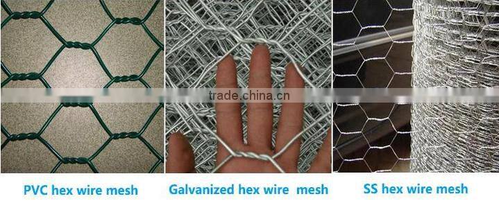 PVC coated hexagonal wire mesh / wiremesh panel / hexagonal wiremesh fencing