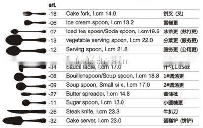 B2200 stainless steel flatware sets spoon fork and knife