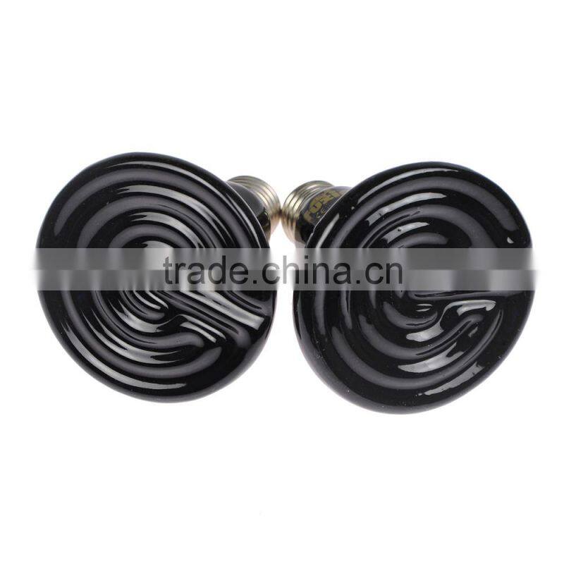 25-250W Infrared Ceramic Heat Emitter Lamp Light Bulb for Reptile Pet Brooder 110-120V