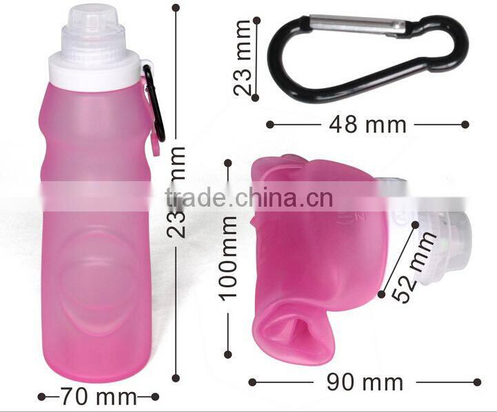 BPA Free Silicone Collapsible Sport Water Bottle