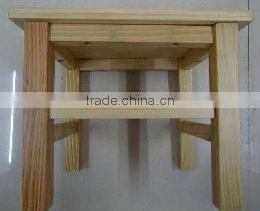 Knocked-down Small Wooden Square Stool for Children