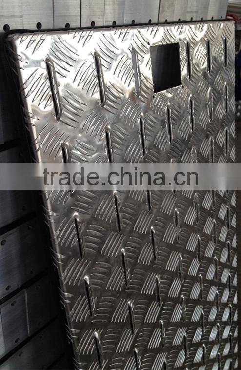 5 bars embossed aluminum plate, aluminum sheet