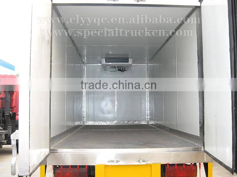 Dongfeng DFAC 3 TON mini refrigeration unit 4x2 food refrigerator van truck for sale