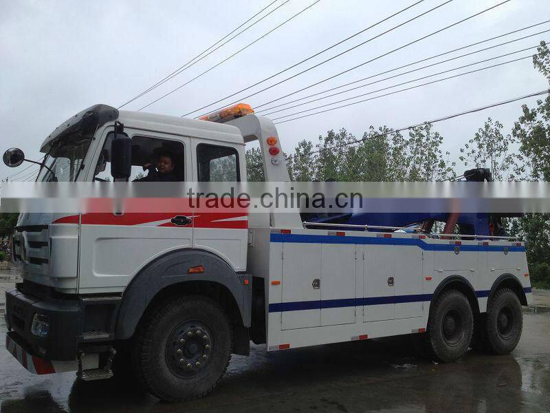 North Benz 6x4 large wrecker truck, heavy rescue trucks,heavy duty wrecker truck for sale