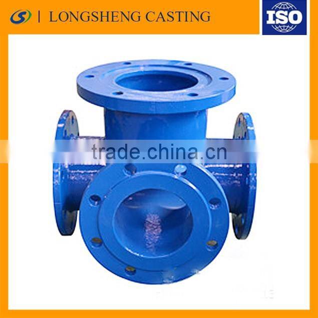 EN545 DI all flanged cross pipe fittings