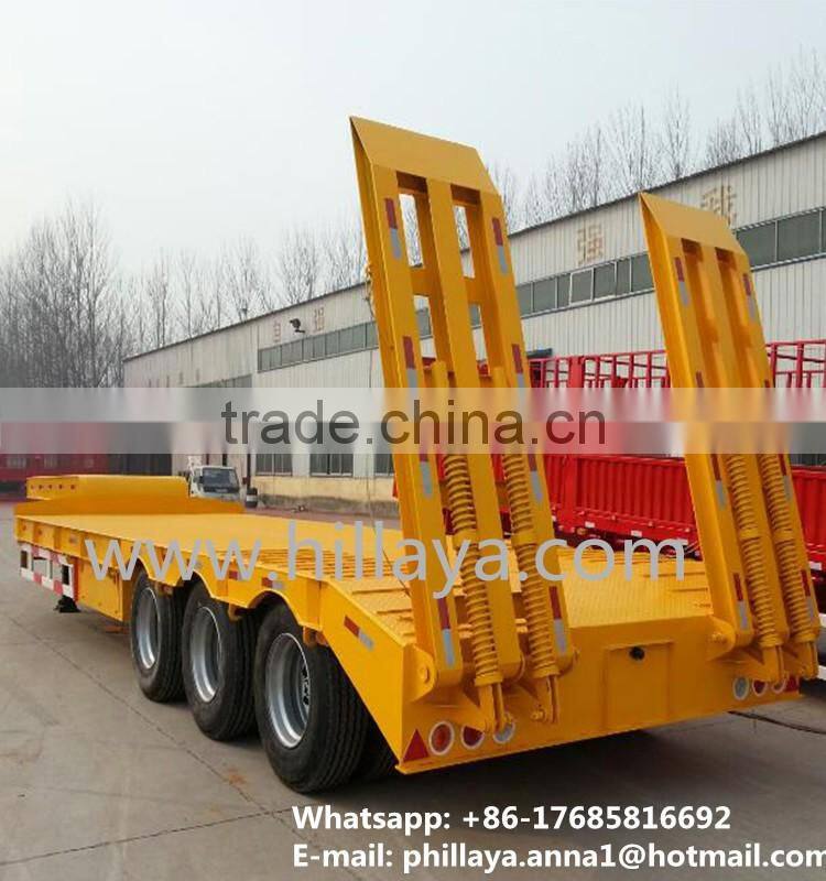Hot sale Liangshan manufacturer Farm Tractors, Excavators Drop Deck Low Bed lowboy Semi Trailer