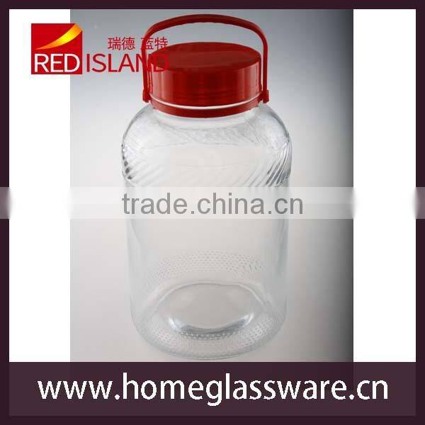 wholesale 10L Juice brewing high white glass jar