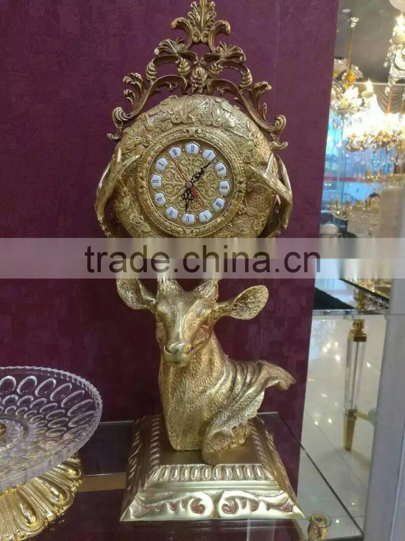 Vintage Metal Copper Art Clock, Creative Design Desk Clock, Home Decorative Art and Craft