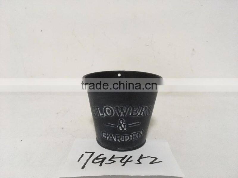 cheap custom printed bulk black rustic mini bonsai flower pot