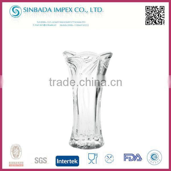 Flower shaped glass tube flower vase with SGS certification