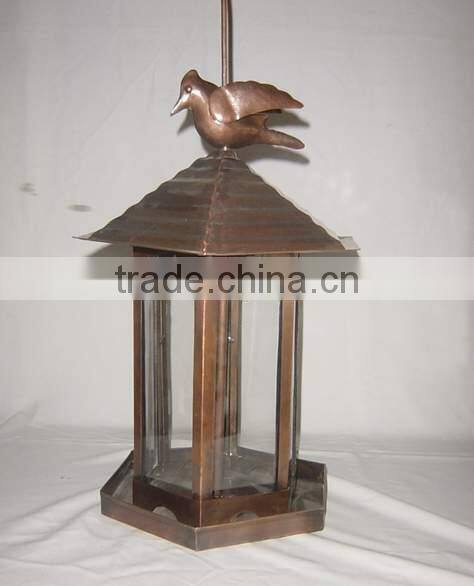 Copper Finish Pavilion Bird feeder and Bird house for Garden