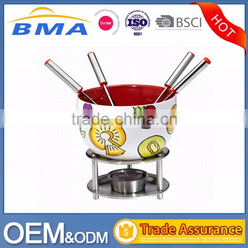 Amazon Hotsale Ceramic Bowl Melting Cheese Chocolate Multi-Purpose Fondue