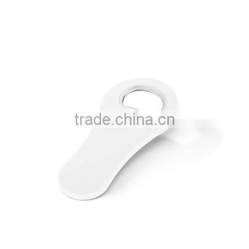 plastic bottle opener with magnet and keychain