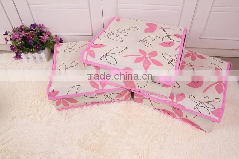 N491 High Quality Underwear Travel Non Woven Box Foldable Storage box