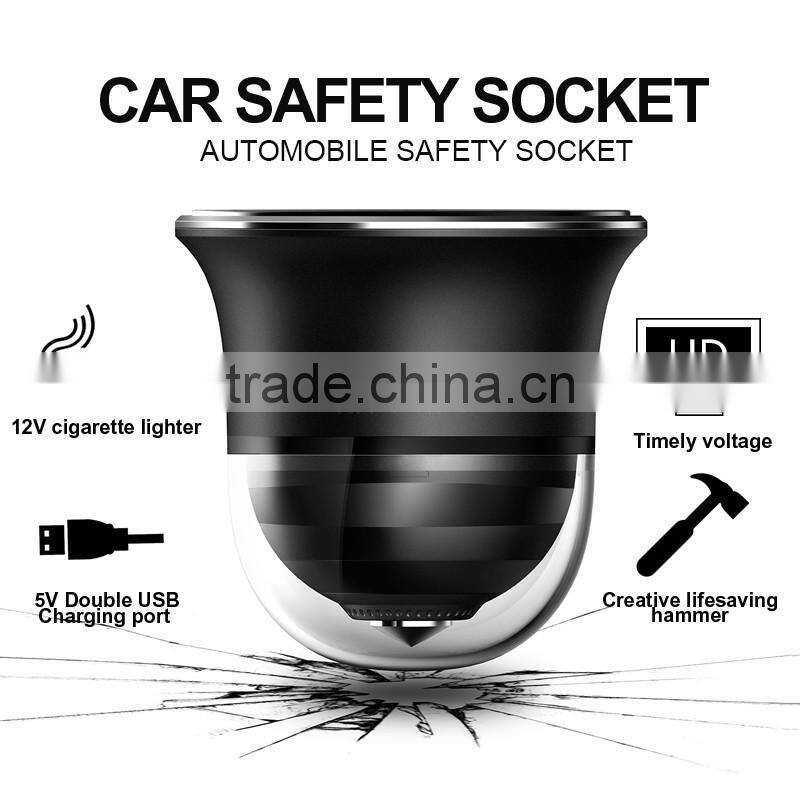 2017 Double Fashionable and High quality car cigarette lighter socket usb power socket with Convenient