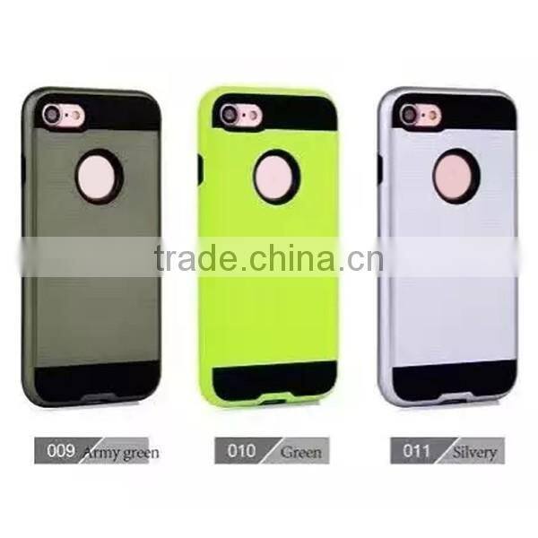 Wiredrawing phone case TPU + PC combo phone shell protective back cover for iPhone 7