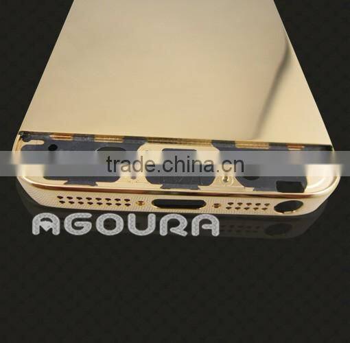 Hot selling luxury case 24ct real gold housing for iphone 5,gold housing for iphone 5,for iphone 5 luxury housing