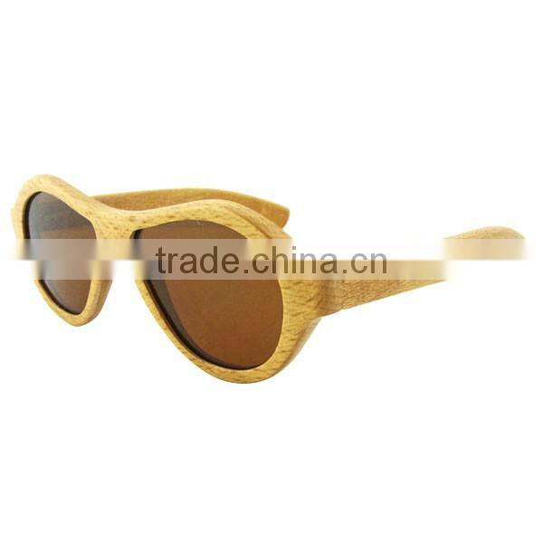 High Quality Fashion Retro Sunglasses White Oak Wood Frame Colored Lens Wooden Eyeglasses