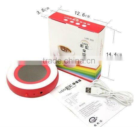 Supply fashion USB electric heating keep warm dish --red