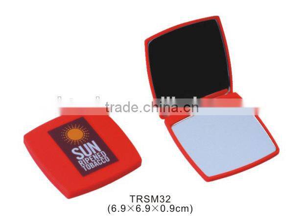 Plastic custom logo pocket compact mirror/square cosmetic mirror