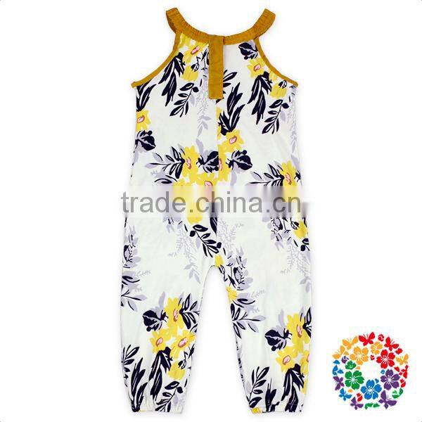 Baby Girls Summer Sleeveless Boutique Long Romper Bodysuit Flower Unicorn Onesie