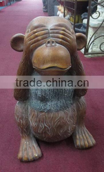 Home & garden ornament fiberglass clay monkey statue