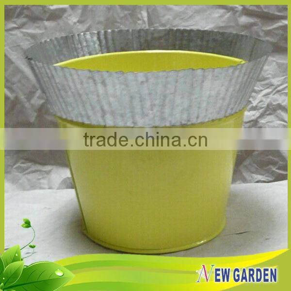 2015 Most Fashion Unique Shape Metal Flower Pots That Are Slanted