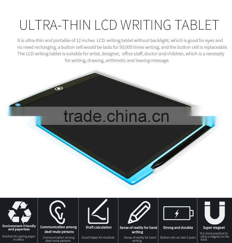 12.5 Inch paperless LCD Writing graphic tablet for kids to write