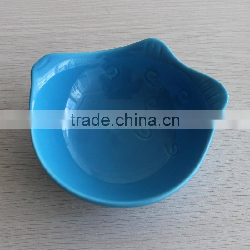 Promotional set of 4 colorful animal shaped stoneware tapas bowl