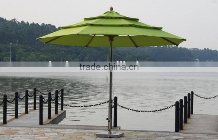 3 layer Beautiful Wooden Garden Parasol