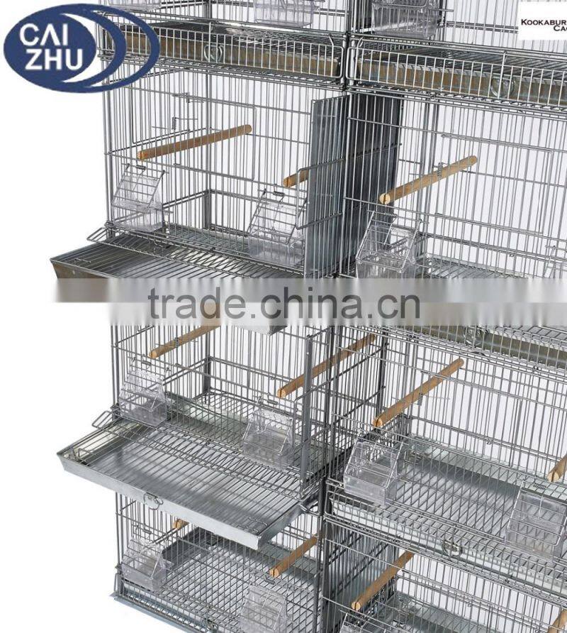 SMALL PARROT BIRD FINCH CANARY AVIARY CAGE WIRE BREEDING W/STAND & WHEEL