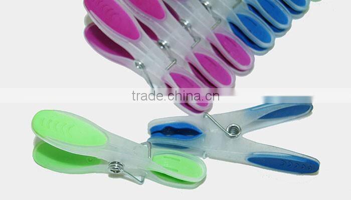 packed into plastic basket multifunctional plastic soft grip clothes peg