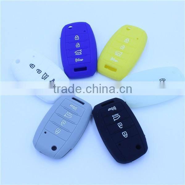 Nice silicone car key covers for hyundaikia 4 buttons floding remote keys