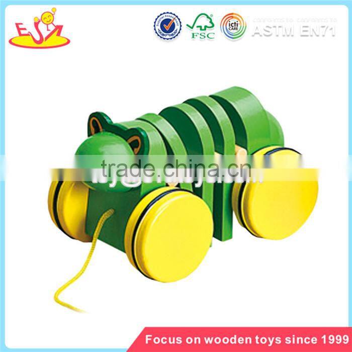 Wholesale educational wooden pull car toy new product baby wooden pull car toy W05B054