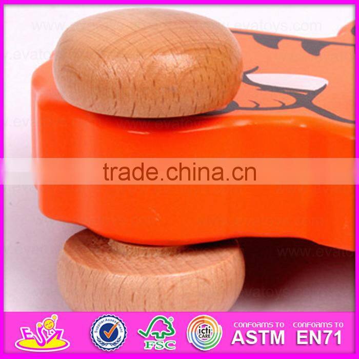 2015 Intelligent toys wooden pull and push toy,New design wooden dragging car toy,Top quality DIY toy wooden moving toy W05B081