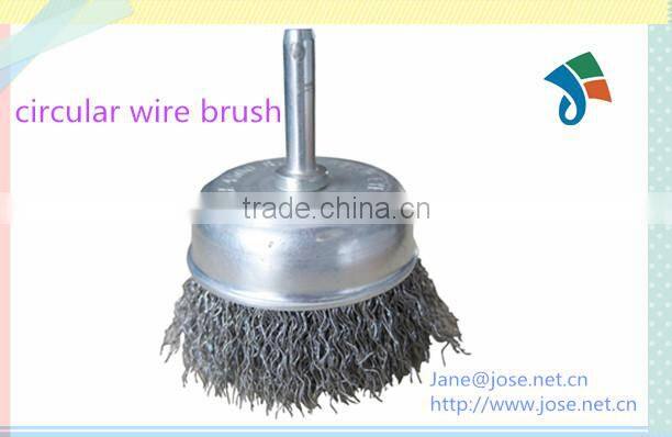 Steel Wire Wheel Brush Brass Wire Deburring shank circular wire brush