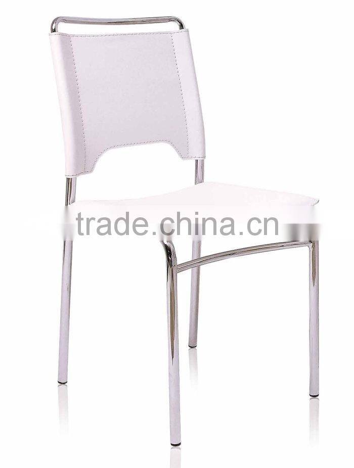 Dining room chair, colorful coffee chair, modern brown leather dining chair