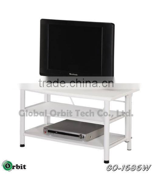 Plasma MDF TV table stand with shelf, folding wooden TV stand