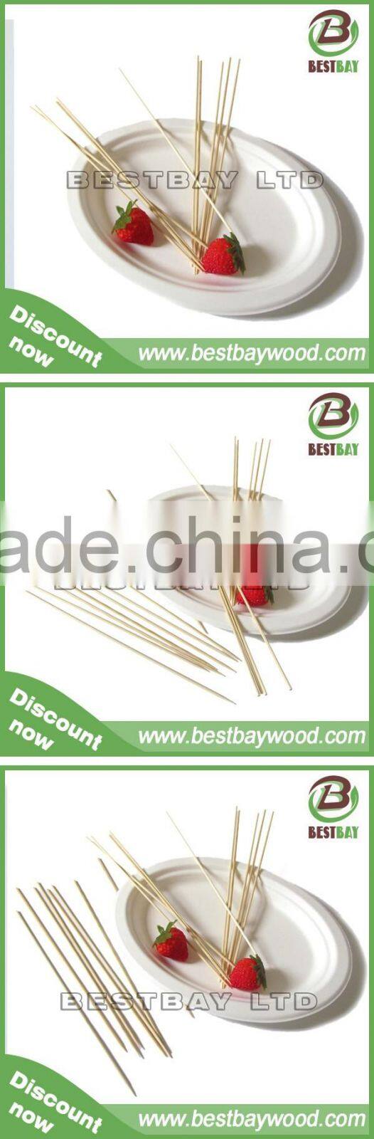 Round dried bamboo bbq skewers wholesale