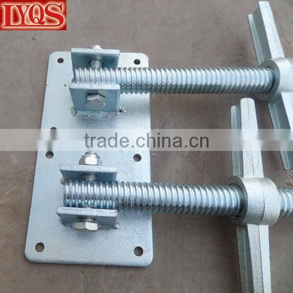 Heavy Duty Solid Steel Screw Jacks with 5" x 5" Base Plate