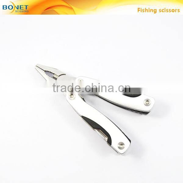 SFI0003B FDA qualified multi purpose Stainless steel folding fly fishing pliers scissor