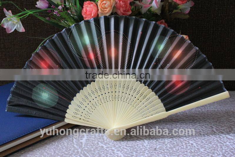 Japanese promotional bamboo paper fan